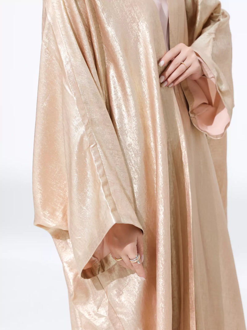 Peach Luxe Shimmer Long Shrug