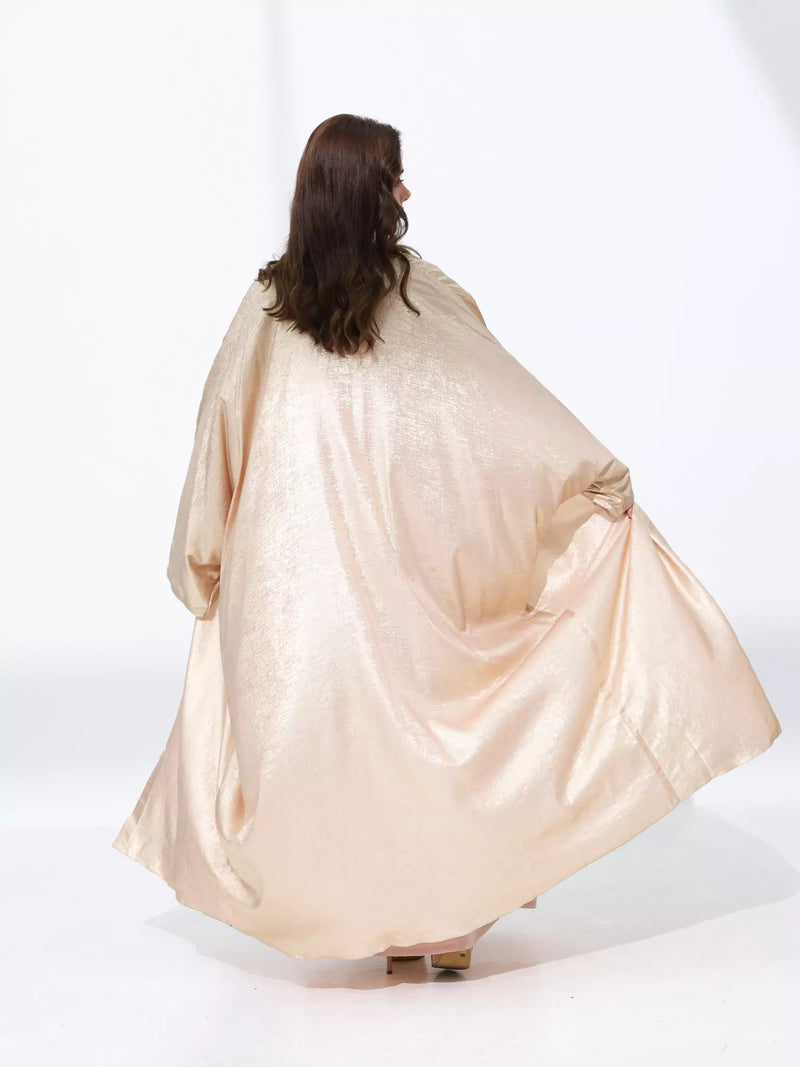 Peach Luxe Shimmer Long Shrug