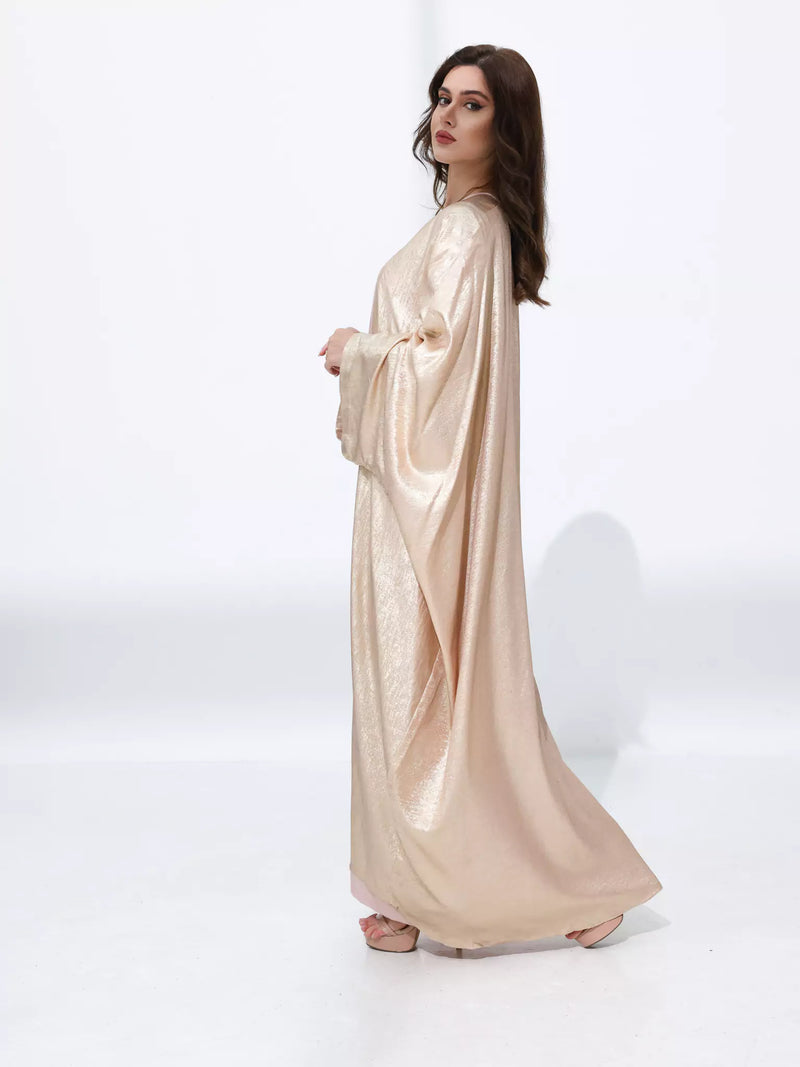 Peach Luxe Shimmer Long Shrug
