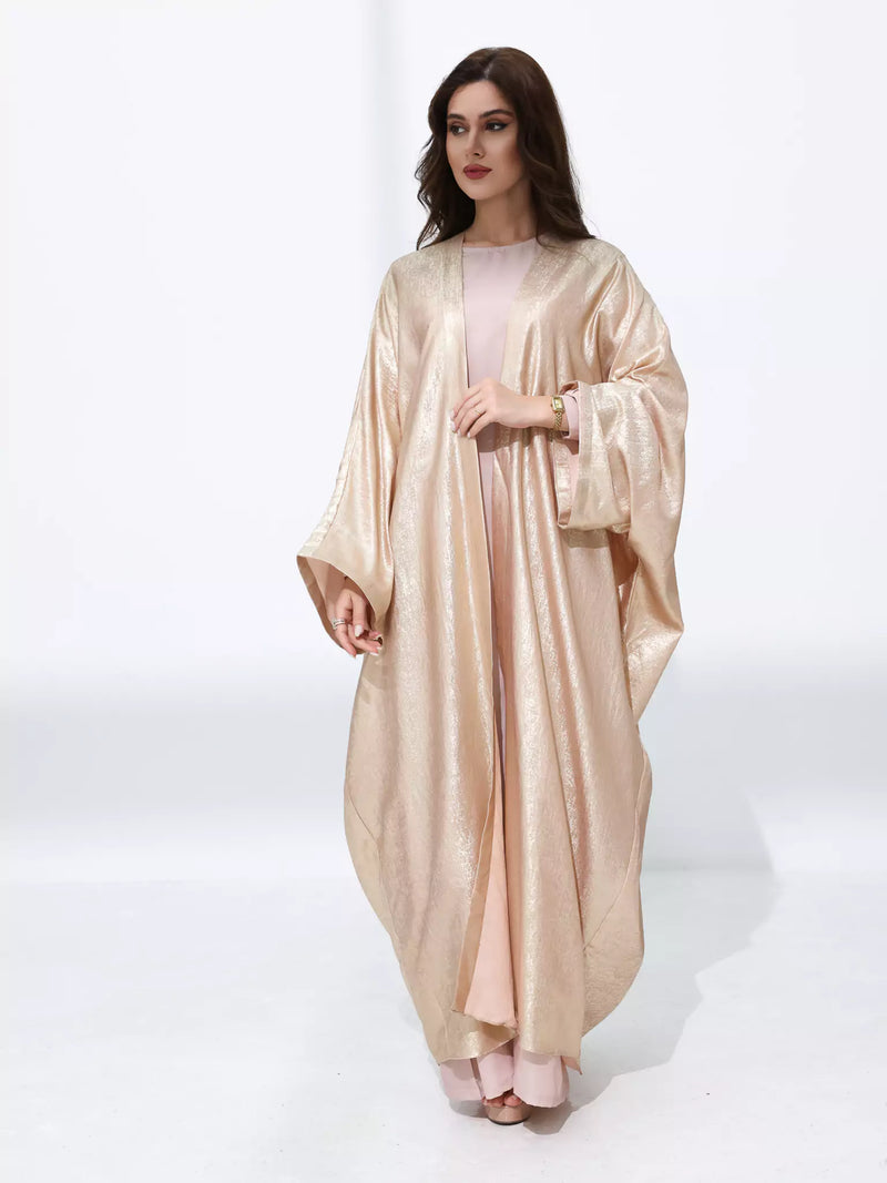 Peach Luxe Shimmer Long Shrug