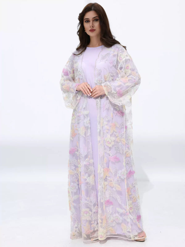 Embellished Luxury Abaya Hued Floral