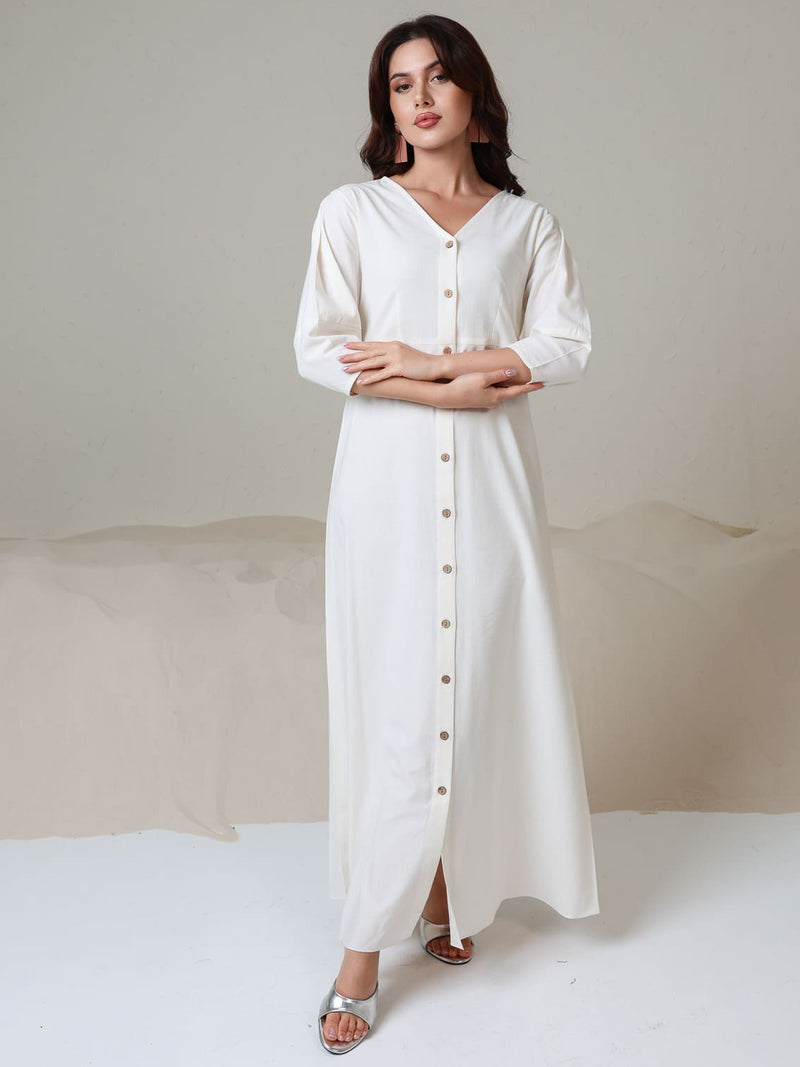 Darcy White Linen Dress