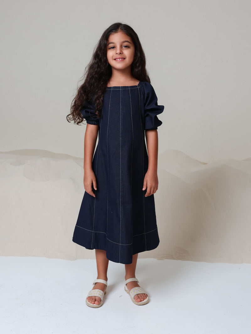 Mini Bria Denim Long Dress
