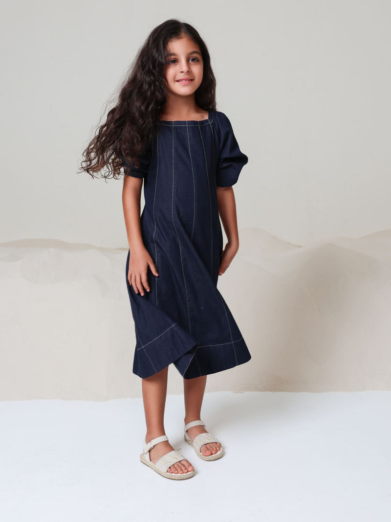 Mini Bria Denim Long Dress