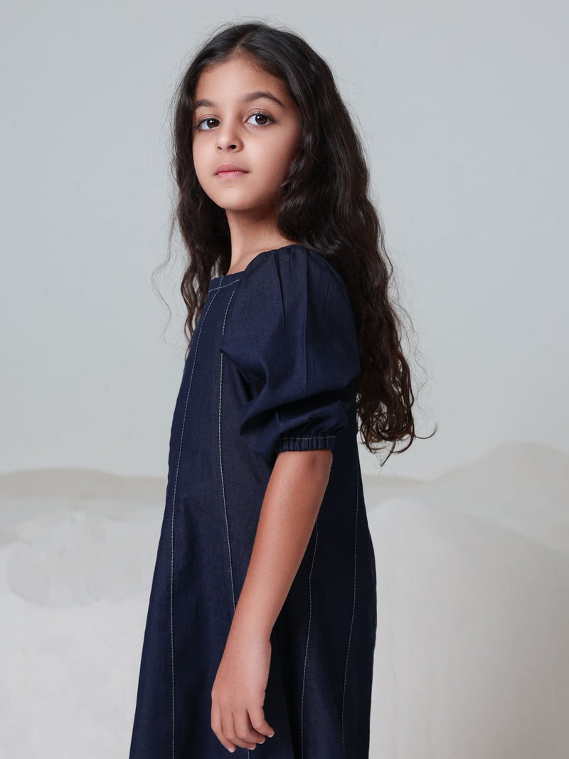 Mini Bria Denim Long Dress