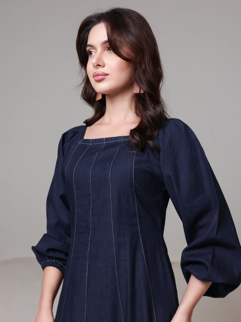 Bria Denim Long Dress