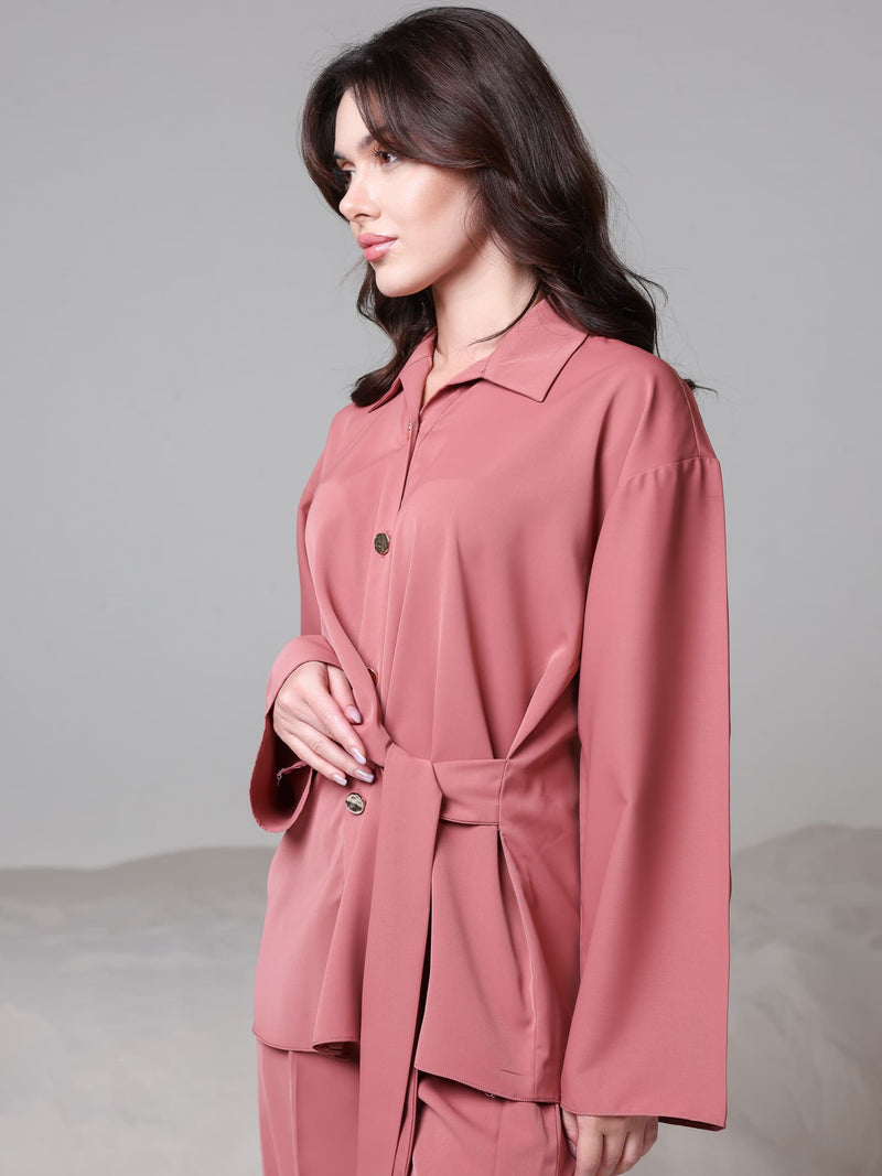 Yuna Knot Peach Co Ord Set