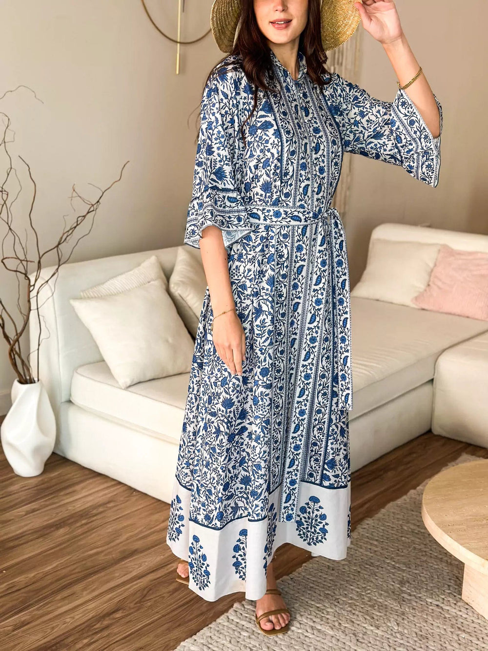 Afina Blue Floral Dress