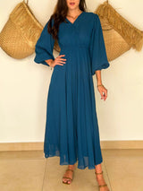 Azul Blue Long Dress  - Sowears