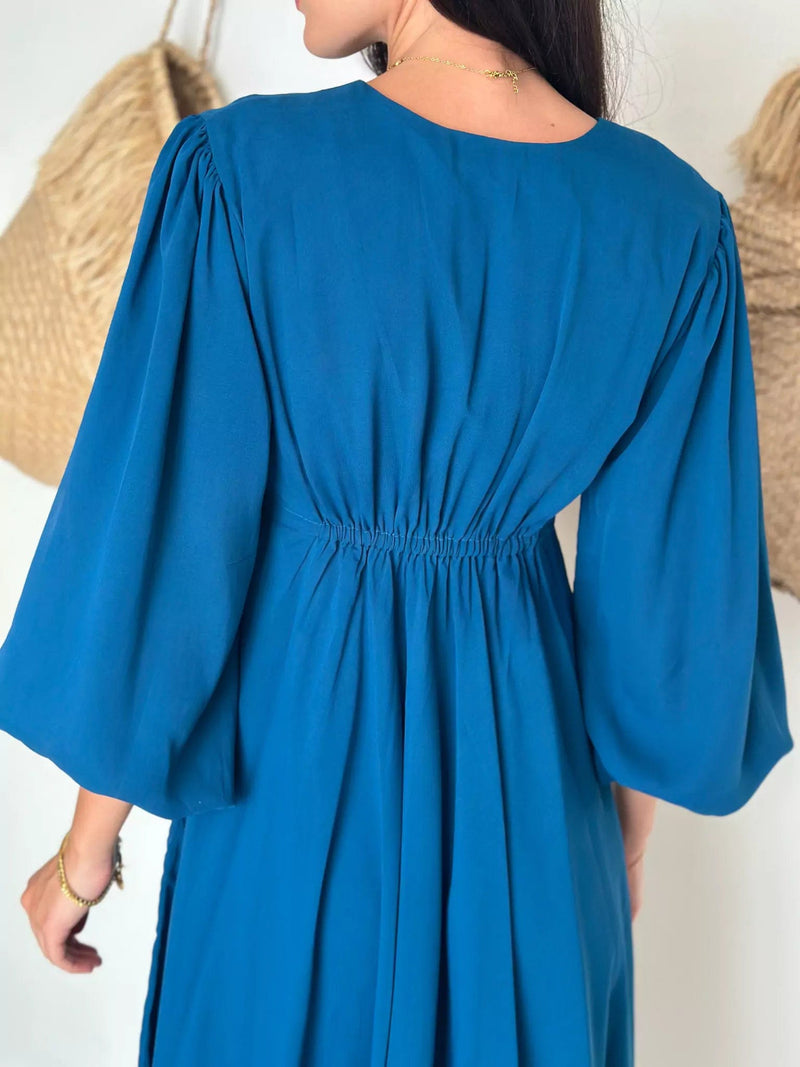 Azul Blue Long Dress  - Sowears