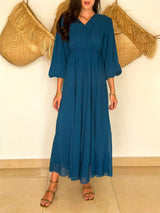 Azul Blue Long Dress  - Sowears