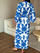 Demir Blue Long Dress  - Sowears