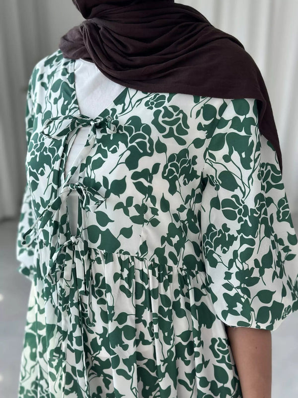 Hellebore Green Long Dress  - Sowears