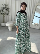 Hellebore Green Long Dress  - Sowears