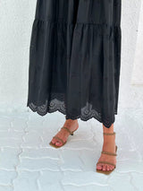 Mairu Black Cutwork Dress  - Sowears