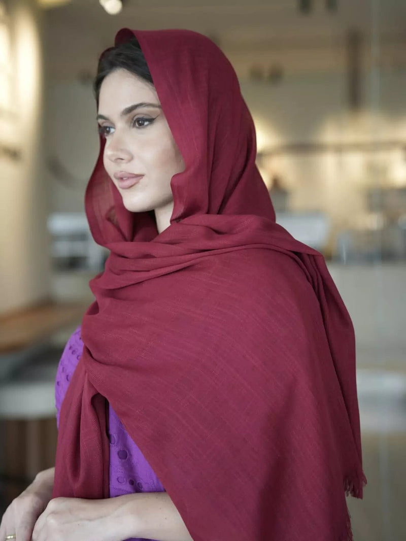 Modal Essential Hijab / Stole - Deep Red  - Sowears