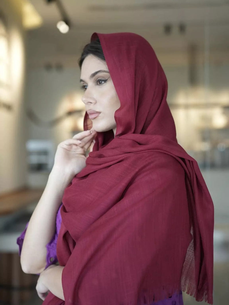 Modal Essential Hijab / Stole - Deep Red  - Sowears