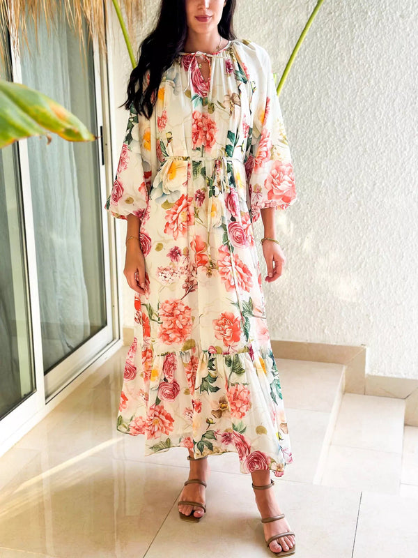 Morella Long Floral Dress  - Sowears