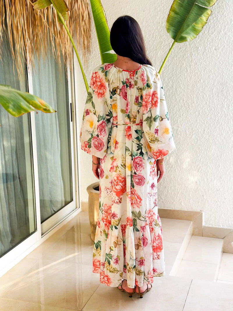 Morella Long Floral Dress  - Sowears