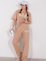 Everyday Co-Ord Set - Beige Outfit Sets  - Sowears