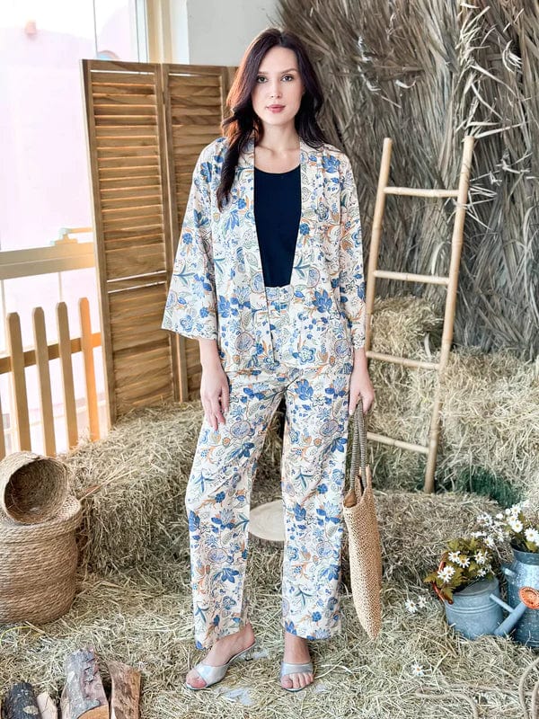 Zoe - Printed Crepe Co Ord Set Outfit Sets  - Sowears