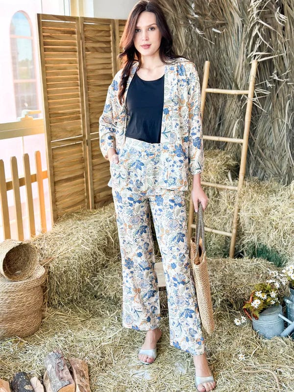 Zoe - Printed Crepe Co Ord Set Outfit Sets  - Sowears