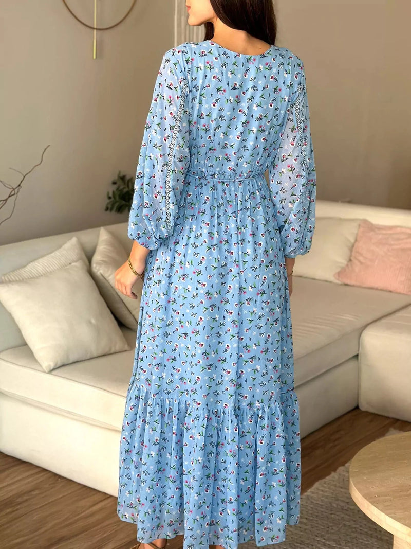 Serena Floral Long Dress  - Sowears