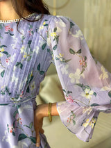 Sisli Lilac Floral Dress  - Sowears