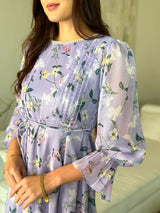 Sisli Lilac Floral Dress  - Sowears