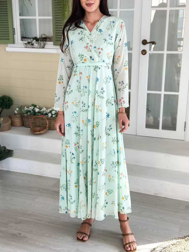 Sorrel Floral Long Dress  - Sowears