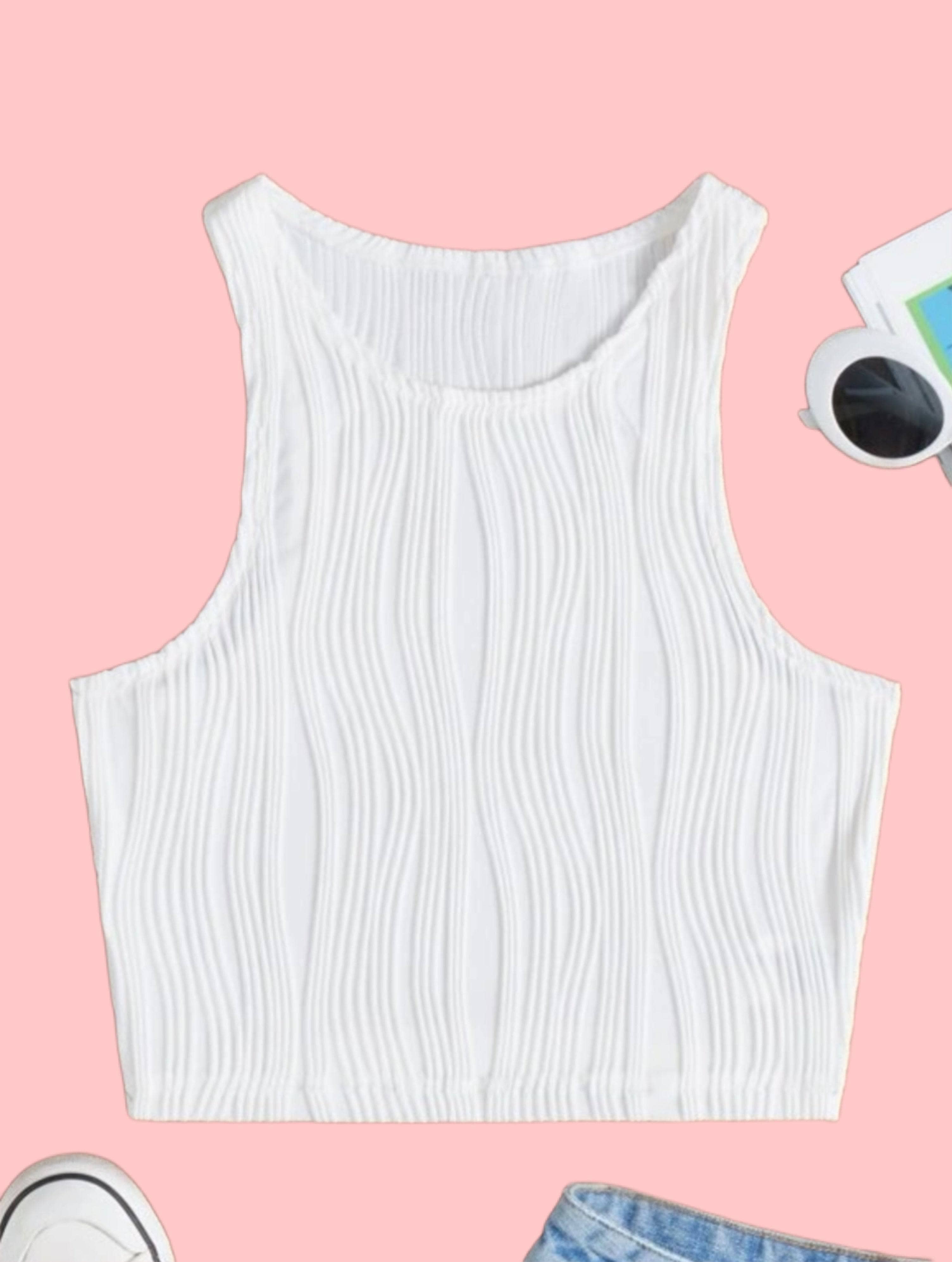 Women's White Tank Top  - Sowears