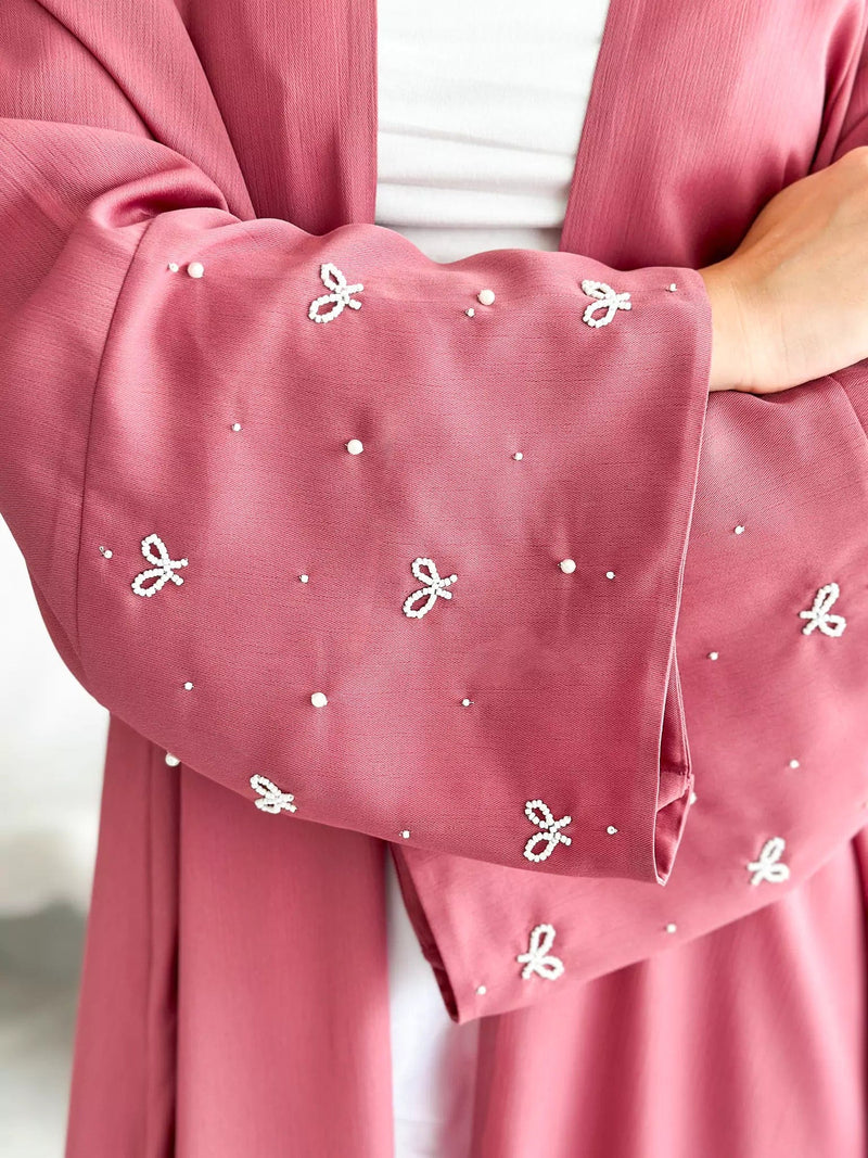 Zelie Bow Detailed Pink Upper Shrug  - Sowears