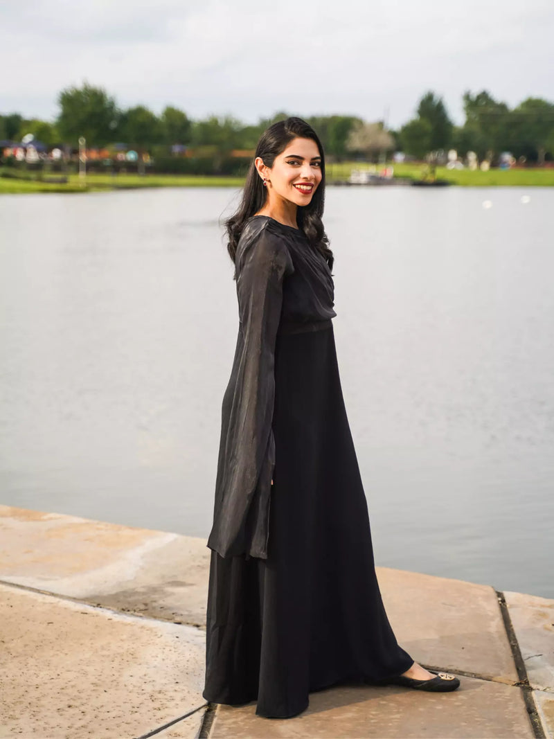 Anya Black Long Dress