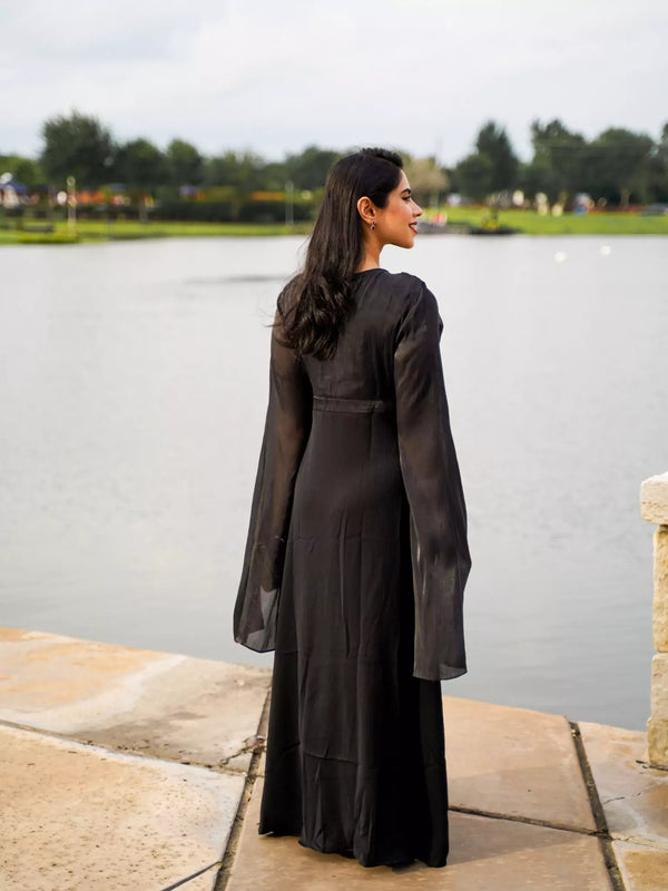Anya Black Long Dress