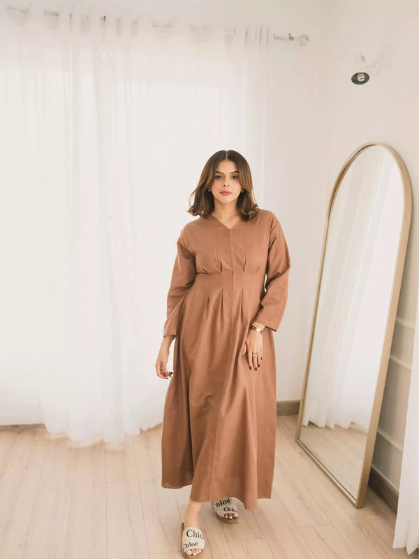 Miry Brown Long Dress