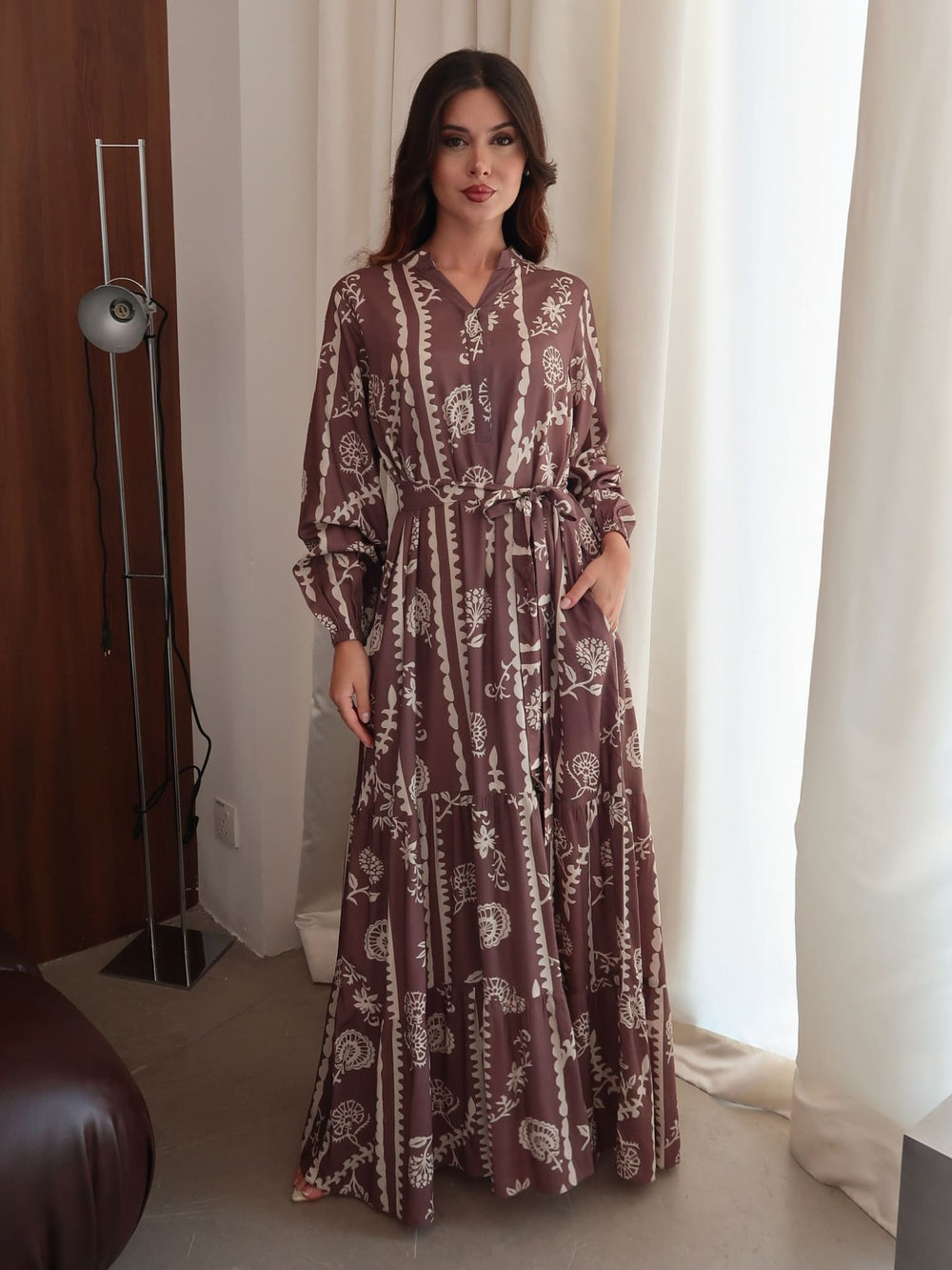 Eloriah Mauve Long Dress