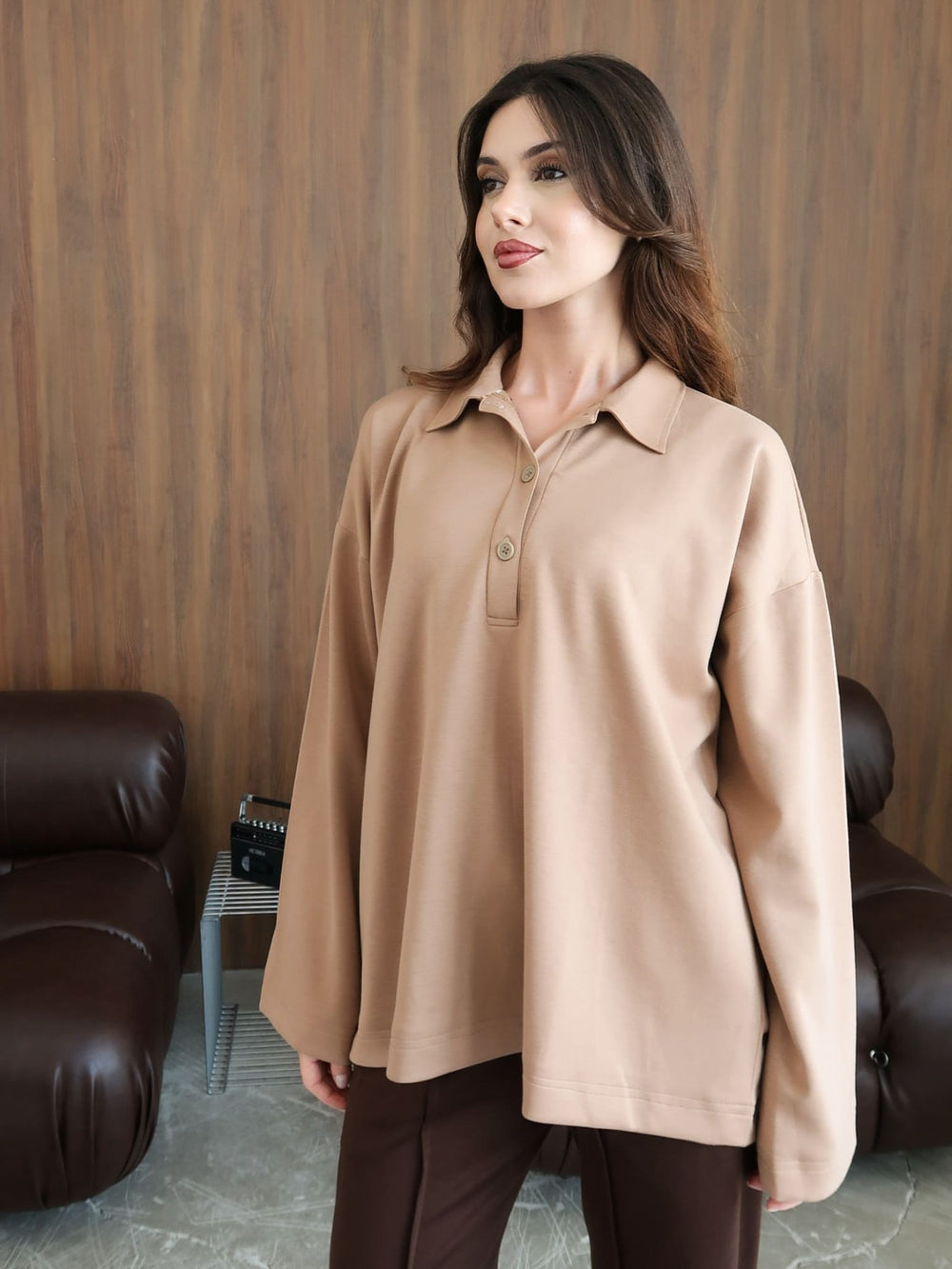 Drift Camel Brown Soft Sweat Polo