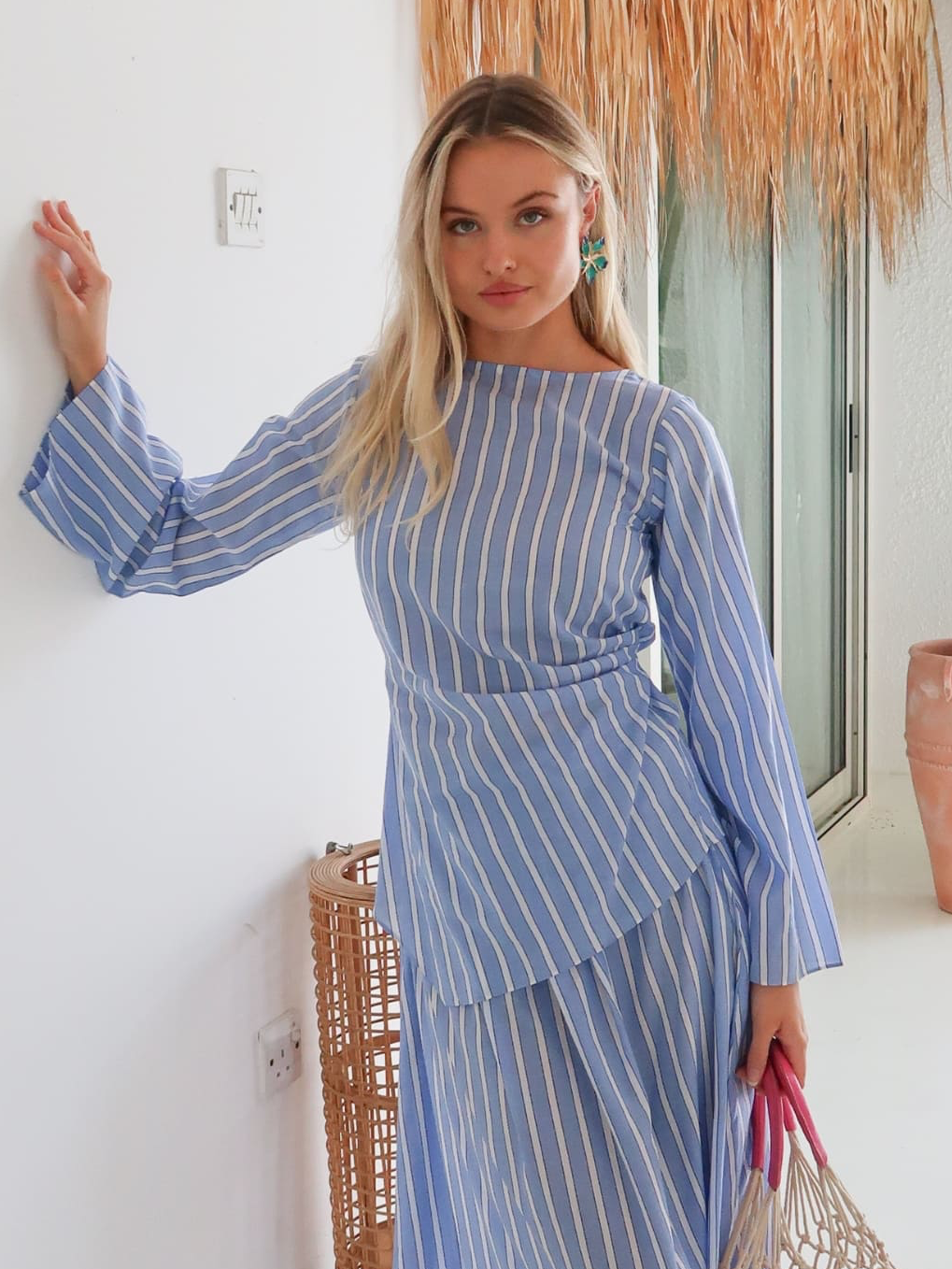 Milton Icy Stripes Asymmetric Shirt