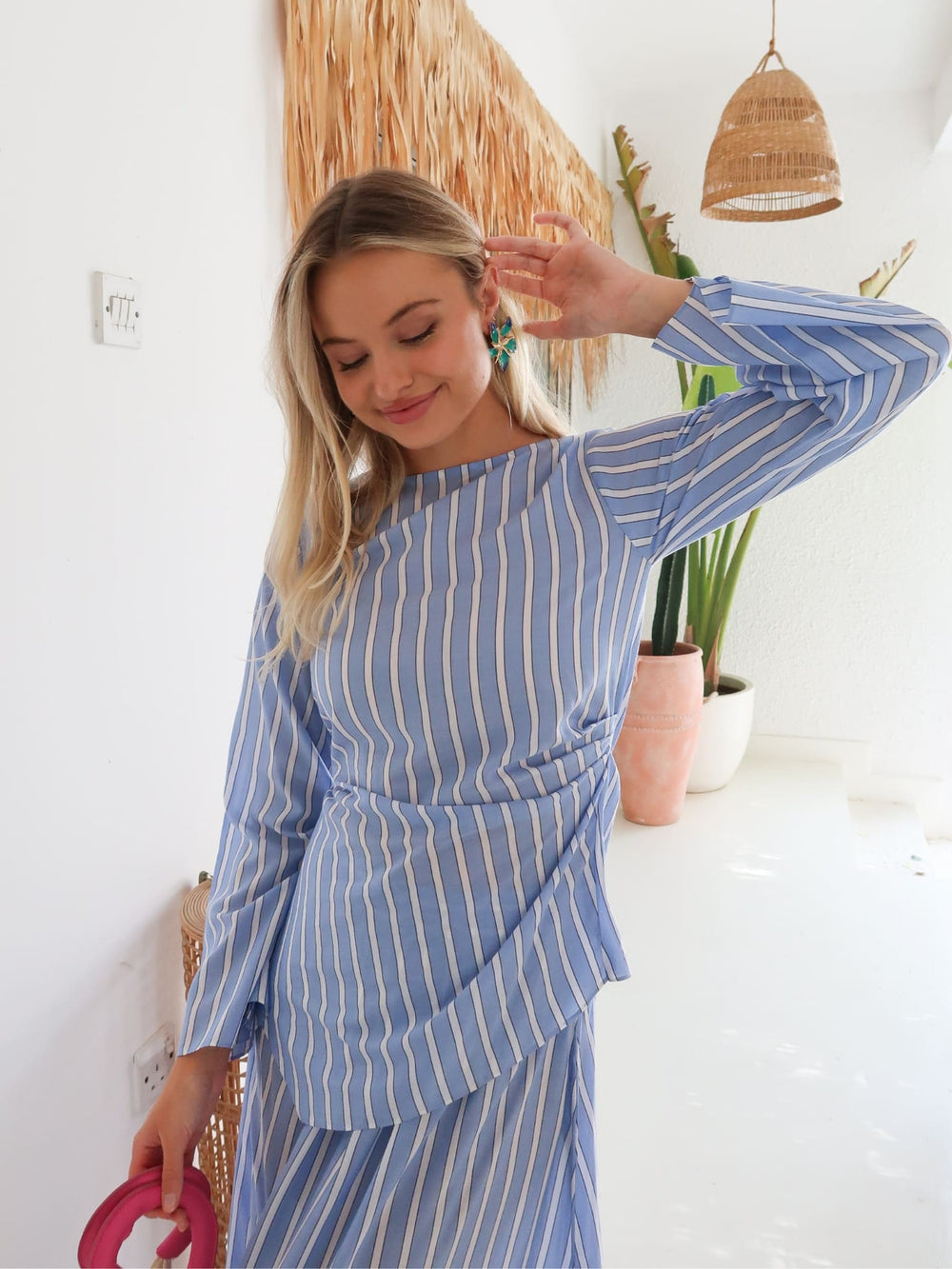 Milton Icy Stripes Asymmetric Shirt