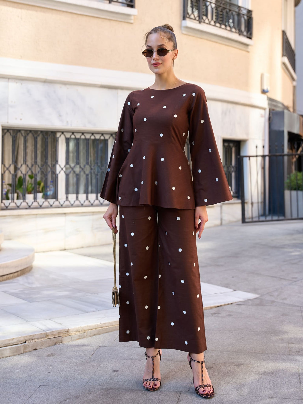 Ricci Polka Brown Pants
