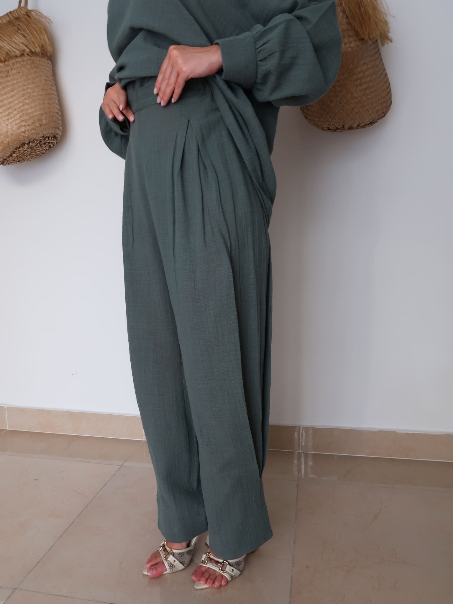 Percy Textured Linen Pants