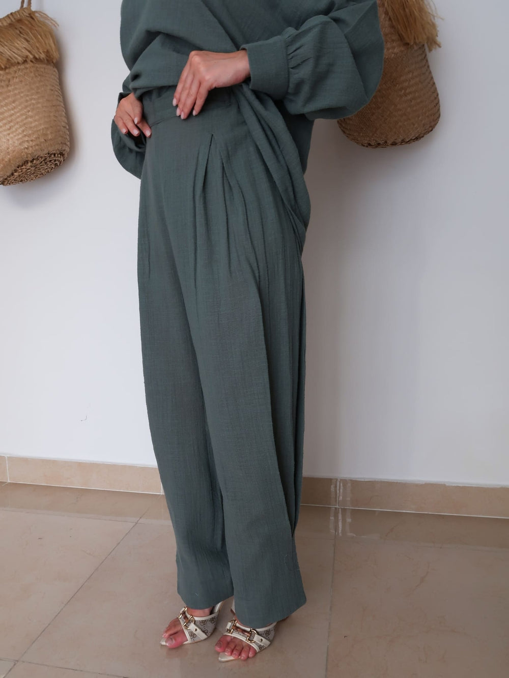 Percy Textured Linen Pants