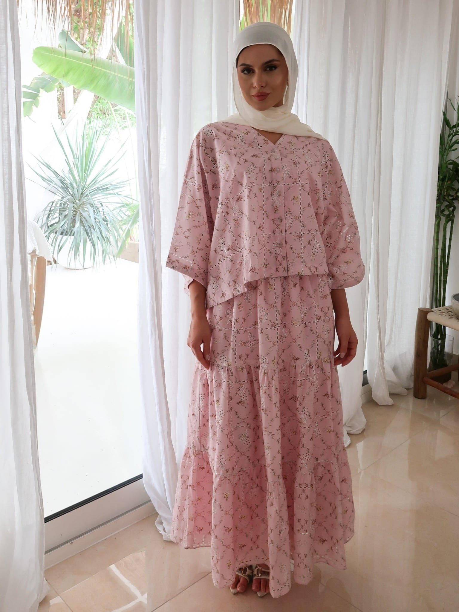Brixley Pink Embroidered Skirt