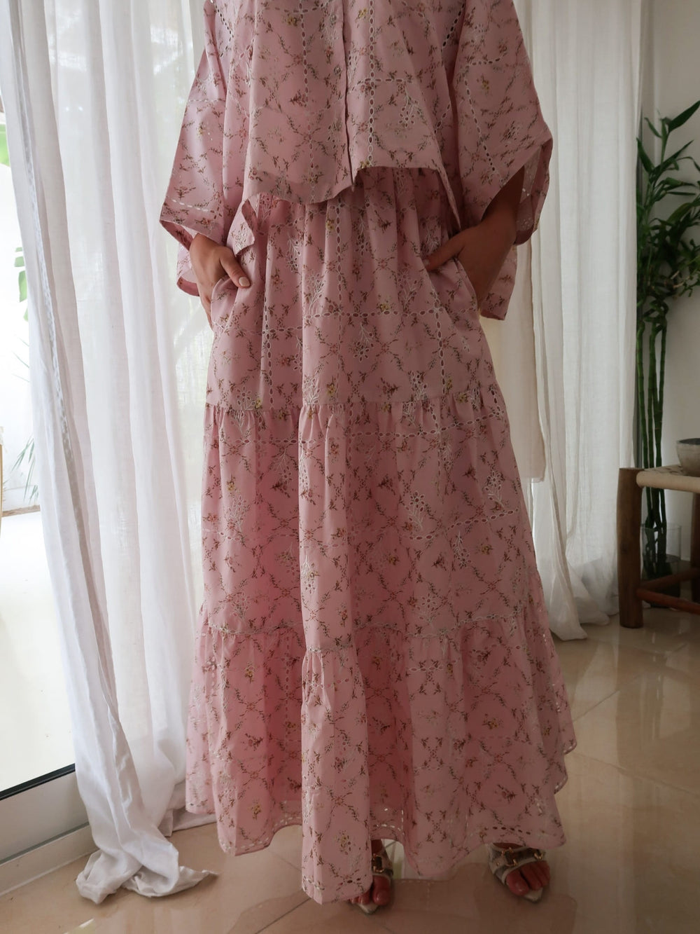 Brixley Pink Embroidered Skirt
