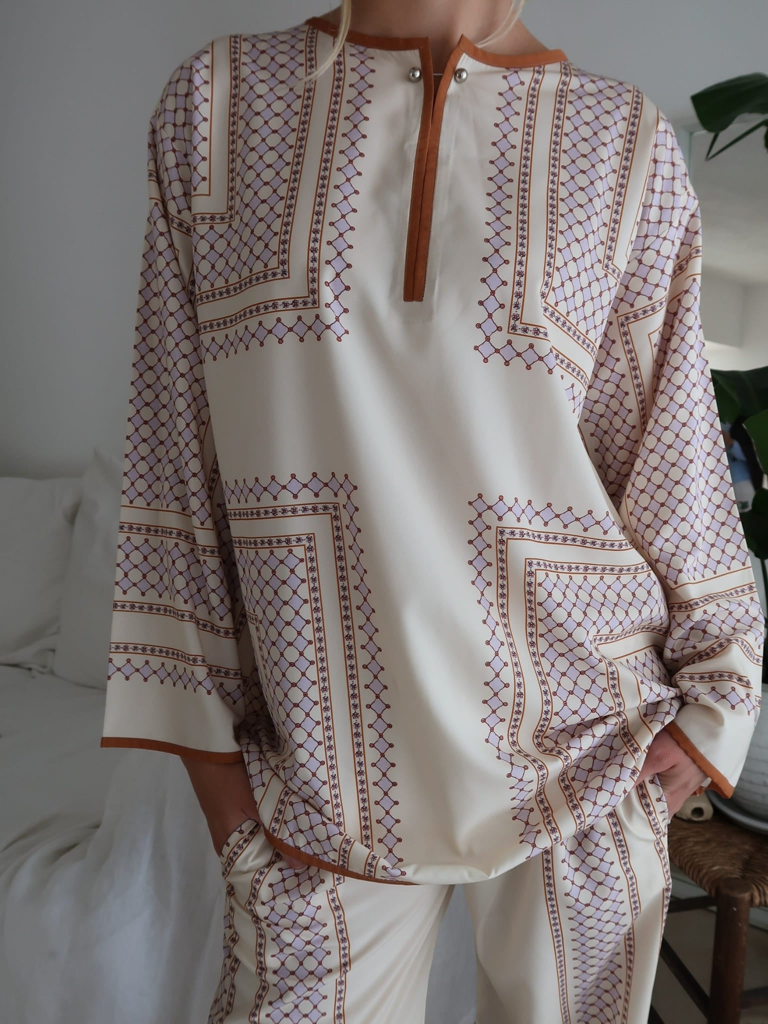Avani Cream Linear Shirt