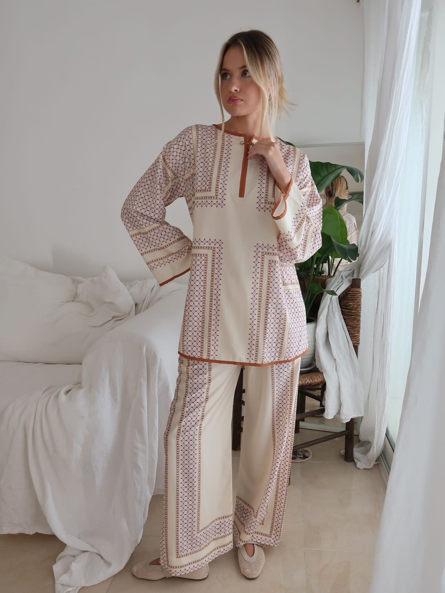 Avani Cream Linear Shirt