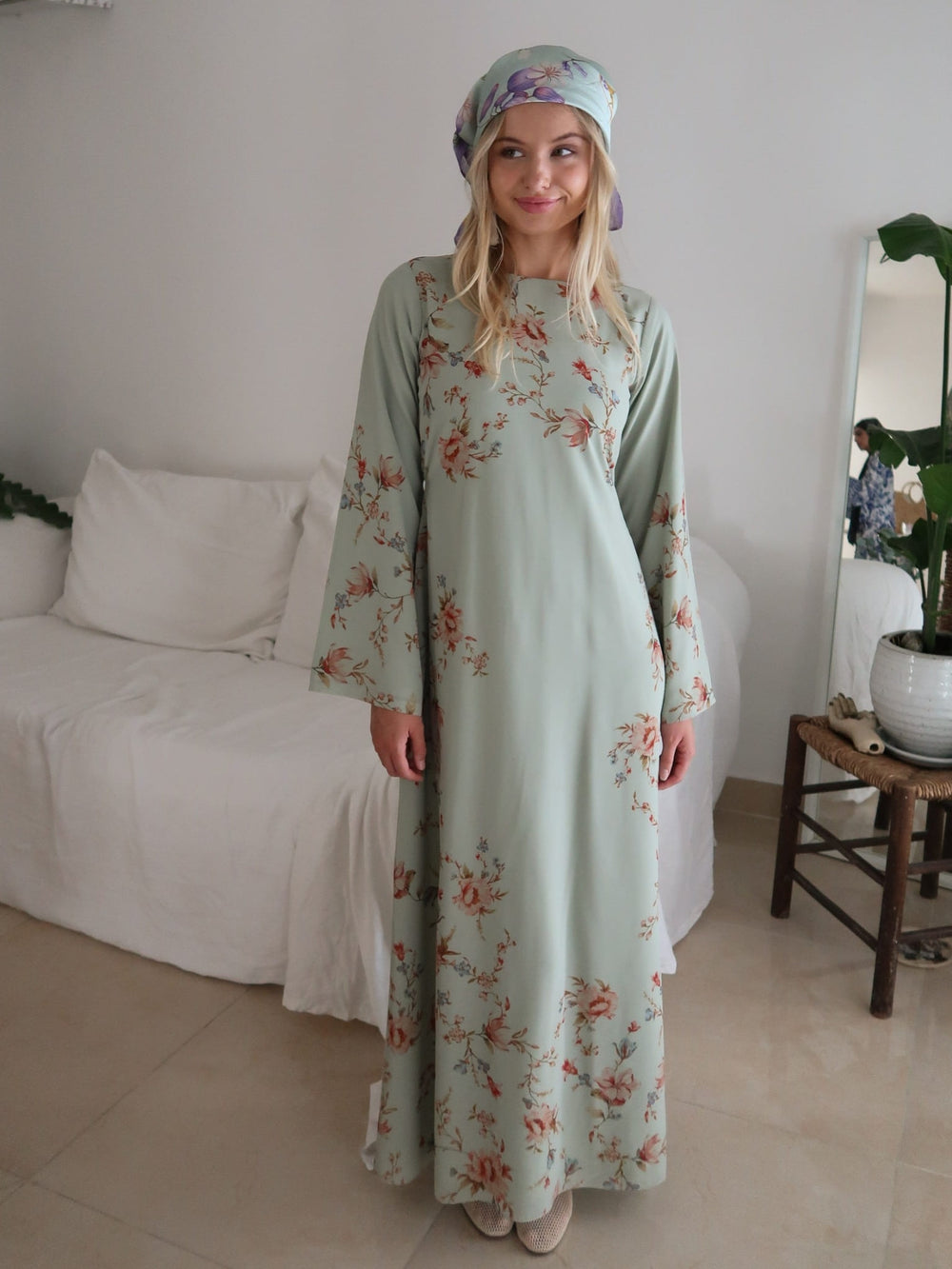 Firenze Flora Green Long Dress