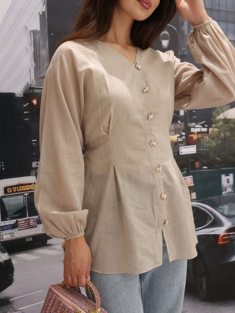 Ruhara Warm Beige Summer Shirt