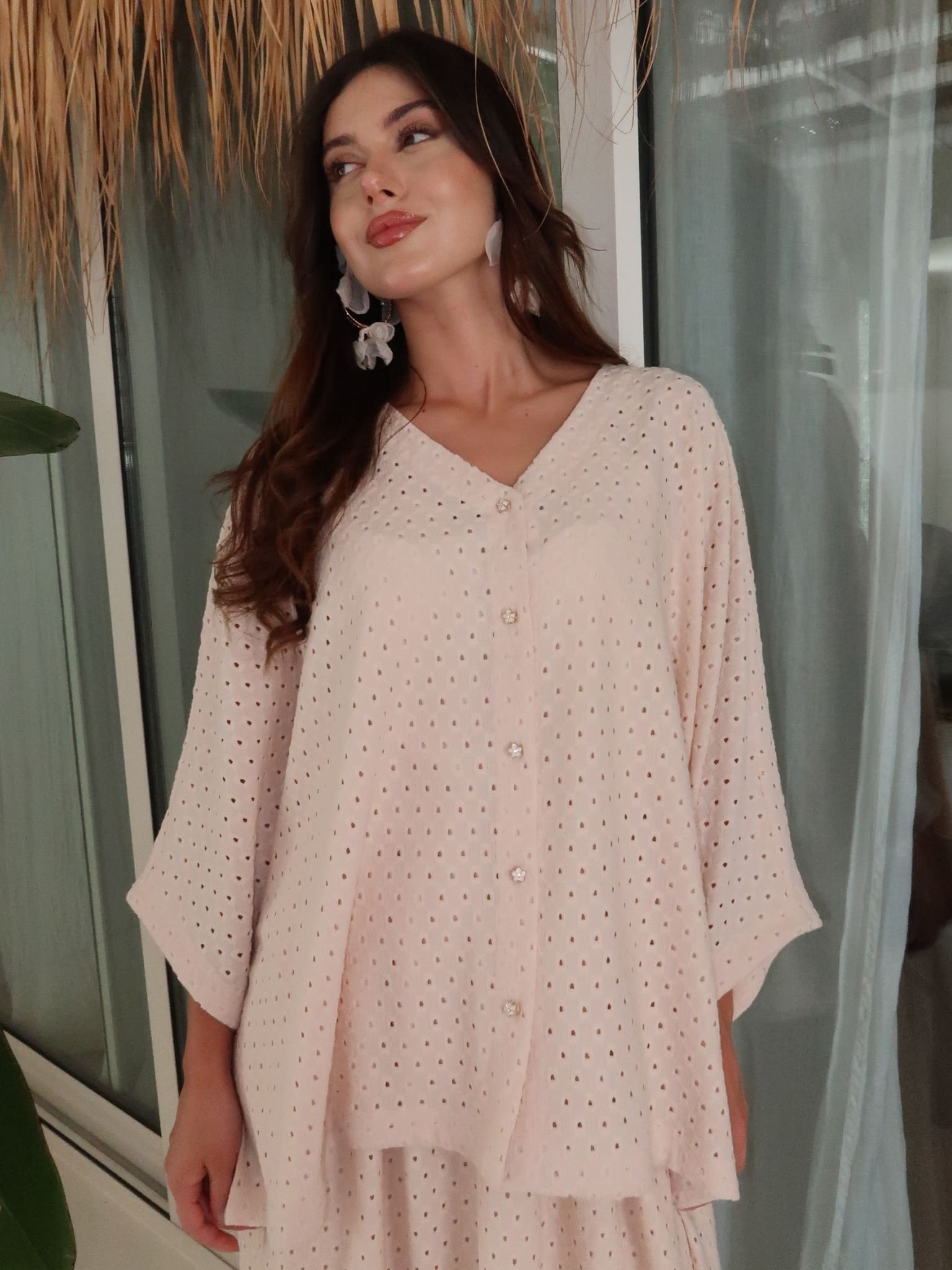Kyriel Crochet Beige Shirt