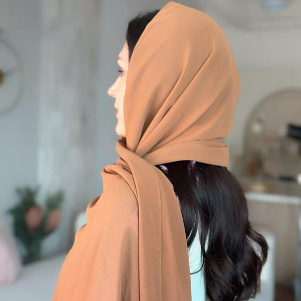 Essential Chiffon Hijab Stole Chest Nut